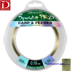 Леска Dragon Specialist Pro Carp/Feeder диаметр 0,25мм размотка 300м зелёная